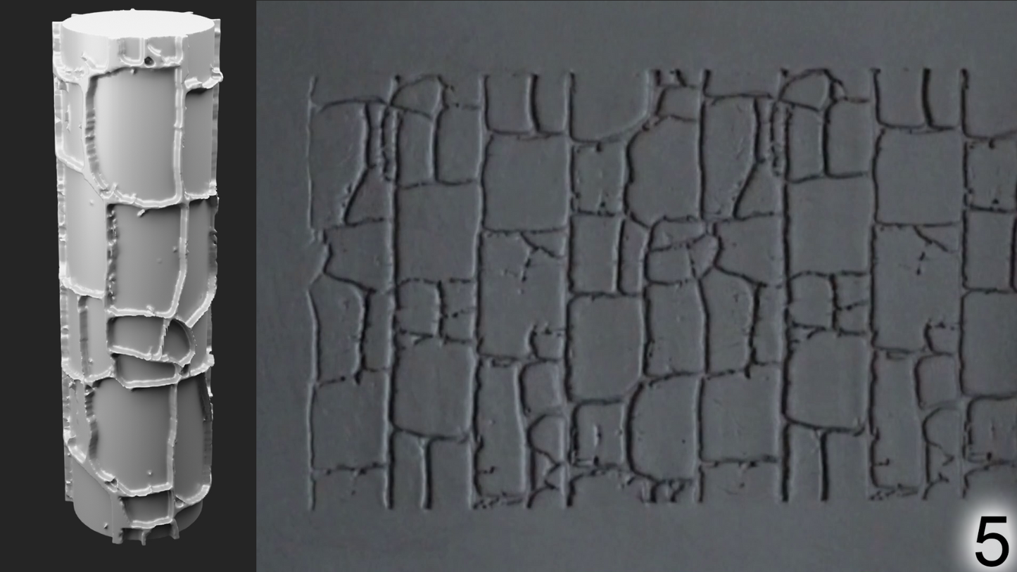 Jorrit - Texture Rollers #09 - Clay Roller for Scenery/TTRPG/Pottery Embossing