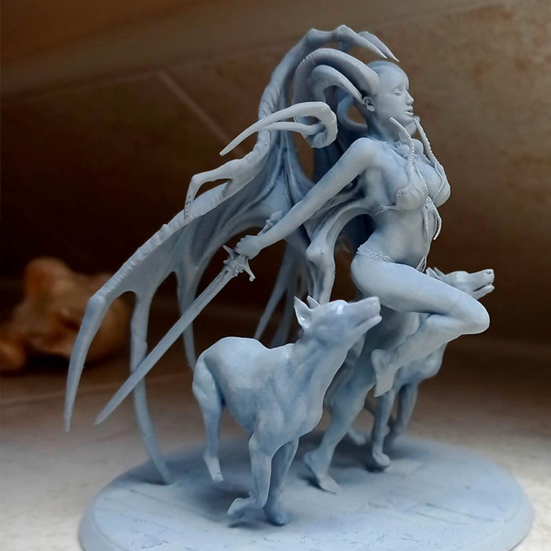 Printomancer - Abere with Dogs - 32/75mm Pin Up/Figure/Model/Diorama
