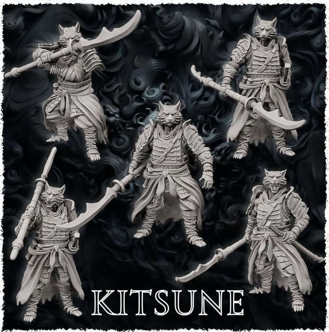 Forged Path - Tokugawa Guardians - Kitsune - DnD/Pathfinder/TTRPG Figure