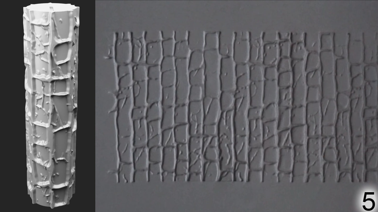 Jorrit - Texture Rollers #10 - Clay Roller for Scenery/TTRPG/Pottery Embossing