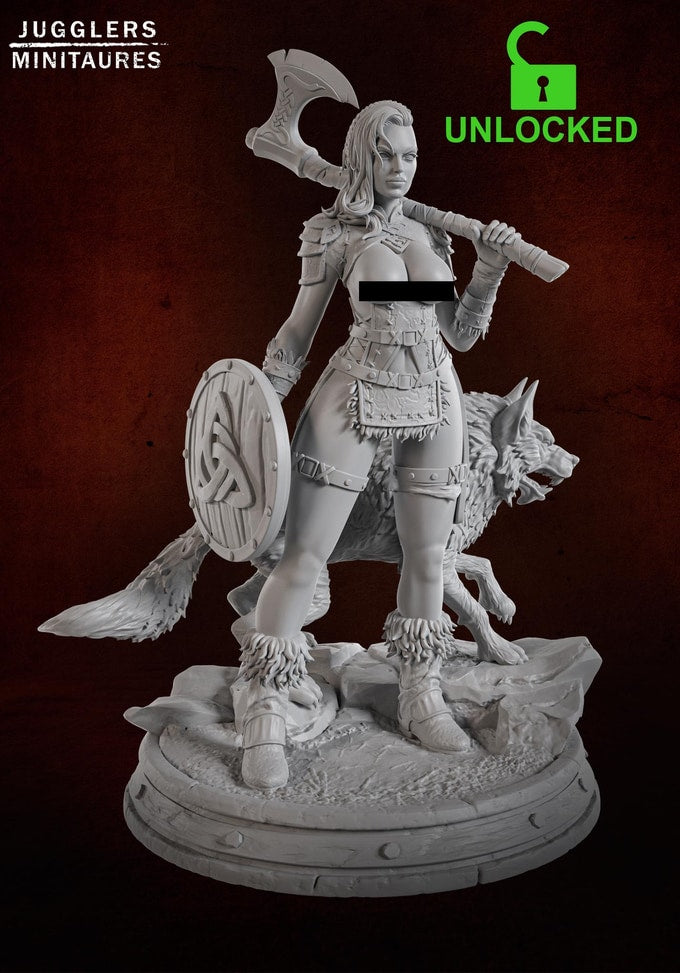 Jugglers Miniatures - Runa Wildfire - 75mm Pin Up/Figure/Model/Diorama