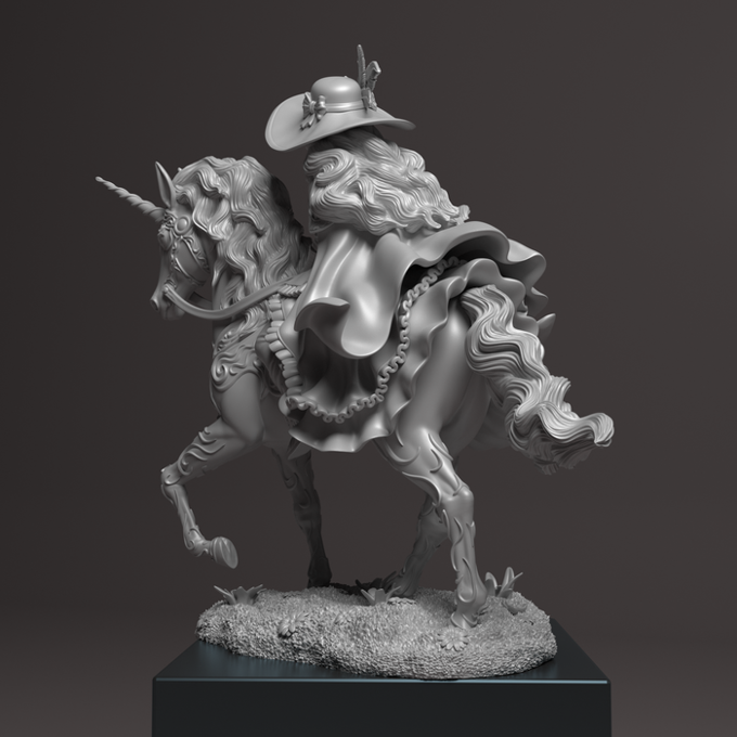 Nocturna - Mighty Unicorn - 75mm Pin Up/Figure/Model/Diorama