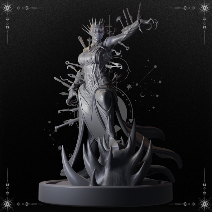 Black Fins Miniatures - Serathl, Lady of Pain - 75mm Pin Up/Figure/Model/Diorama