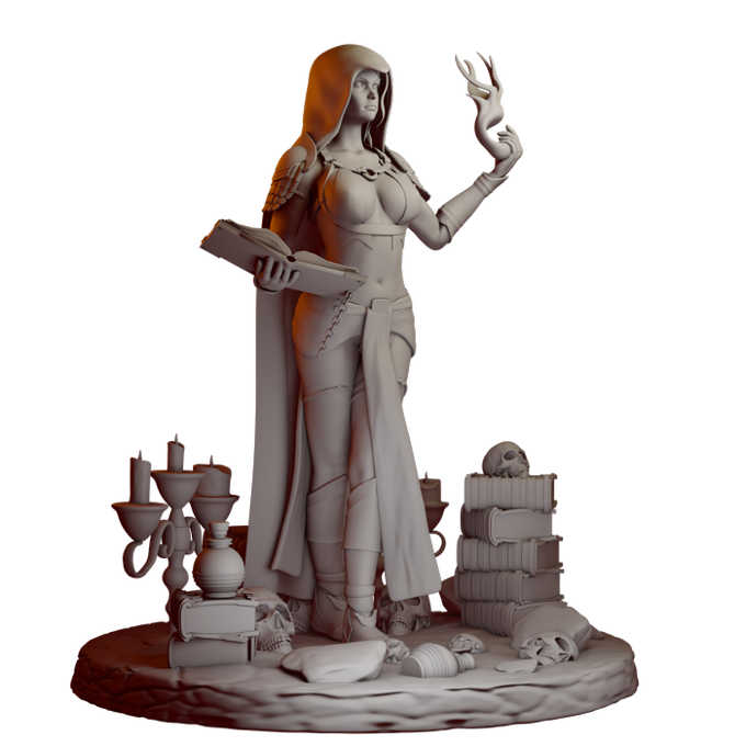 Dimi Mini - Dark Elf Sorcerer Alara Moonshadow - 32/75mm Pin Up/Figure/Model/Diorama