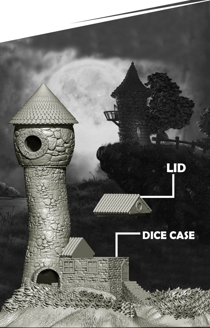 Slope3D - Goblin Hut Dice Tower - DnD/TTRPG/Roleplaying/Wargames