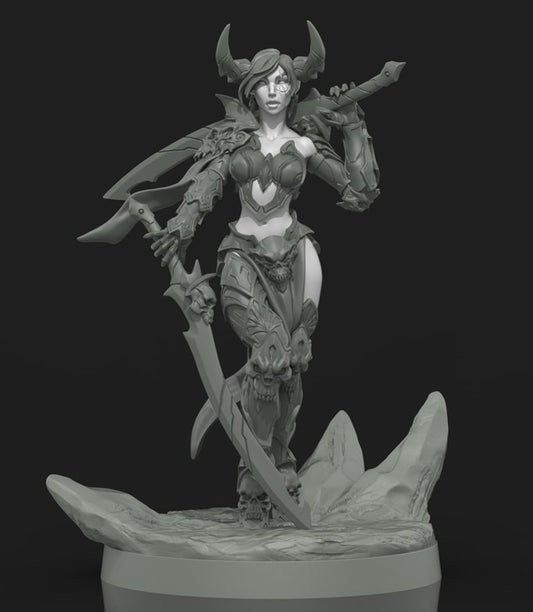 Yedharo Models - Warrior Girl #3 - 3 Poses - 32/75mm Pin Up/Figure/Figurine/Diorama - Helios3DPrinting