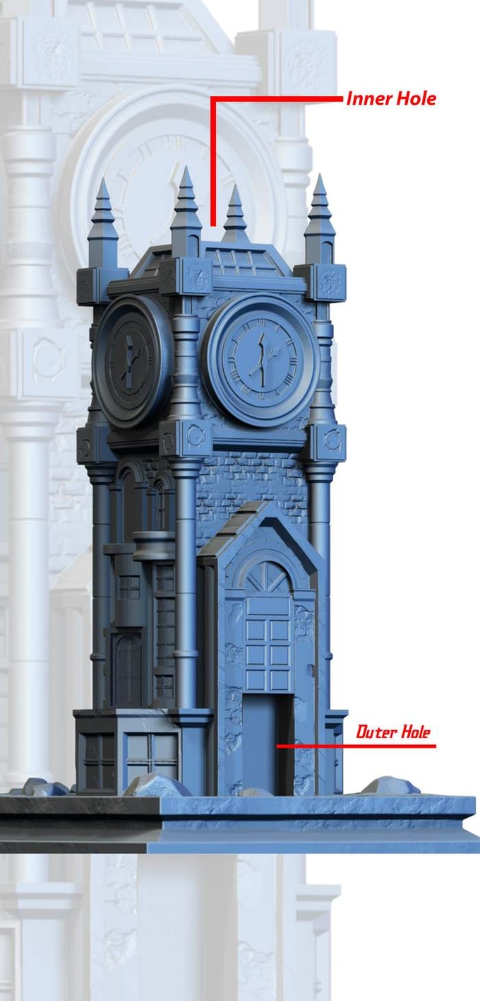 Slope3D - Clocktower (Horror) Dice Tower - DnD/TTRPG/Roleplaying/Wargames