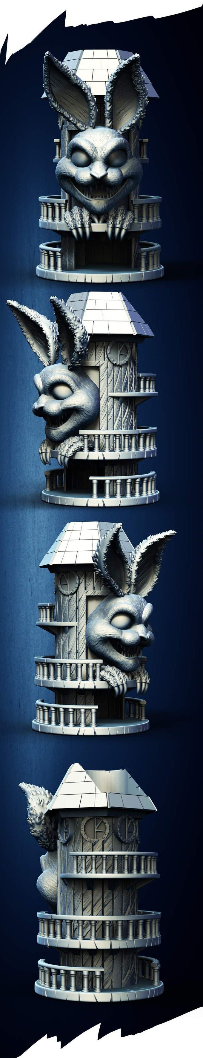 Slope3D - Bunny (Mischief) Dice Tower - DnD/TTRPG/Roleplaying/Wargames