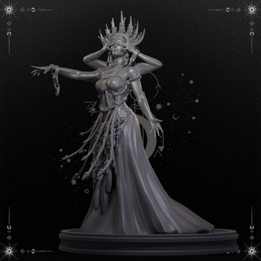 Black Fins Miniatures - Shar, Queen of Dark - 75mm Pin Up/Figure/Model/Diorama
