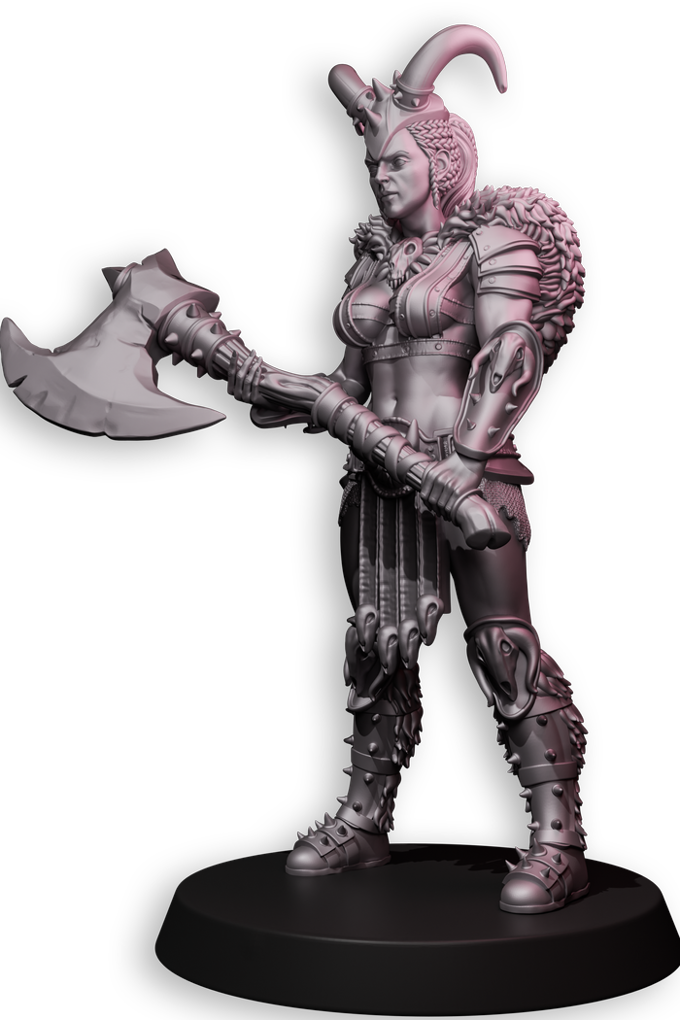 Lady Miniatures - Valka Skullcrusher #3 - 75mm Pin Up/Figure/Model/Diorama