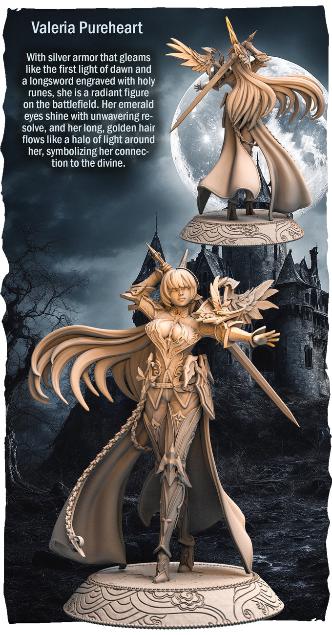 RN Estudio - Characters - Valeria Pureheart - 75mm Pin Up/Figure/Model/Diorama