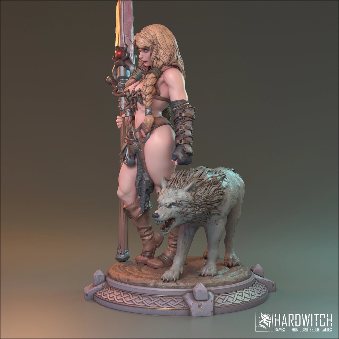 MythRealms - Night Wolf Tribe - Alva Thurd - 32/75/100mm Pin Up/Figure/Model/Diorama