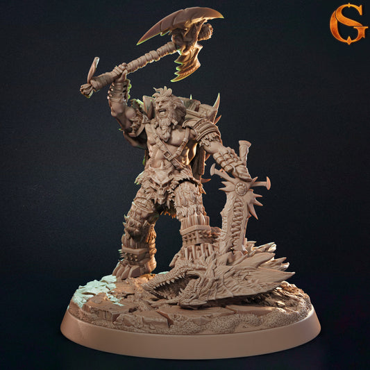 Solgoodcreations - Viking Dragon Slayer - 75mm Pin Up/Figure/Model/Diorama