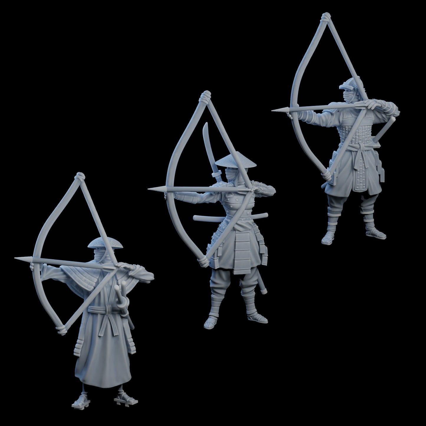 YourNeighborKnight - Bushido 2 - Bow Warriors - DnD/TTRPG Figure/Miniature