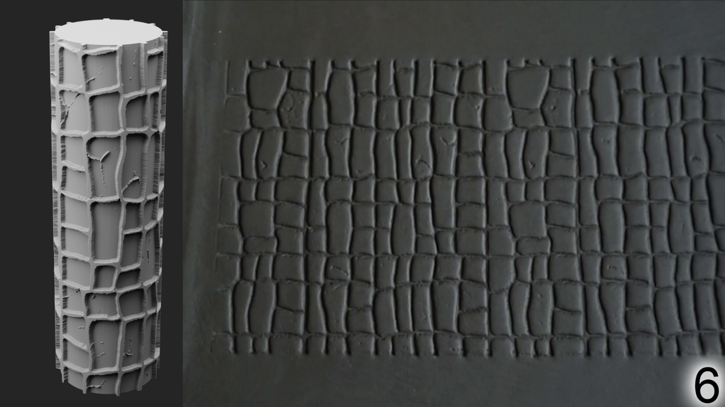 Jorrit - Texture Rollers #04 - Clay Roller for Scenery/TTRPG/Pottery Embossing