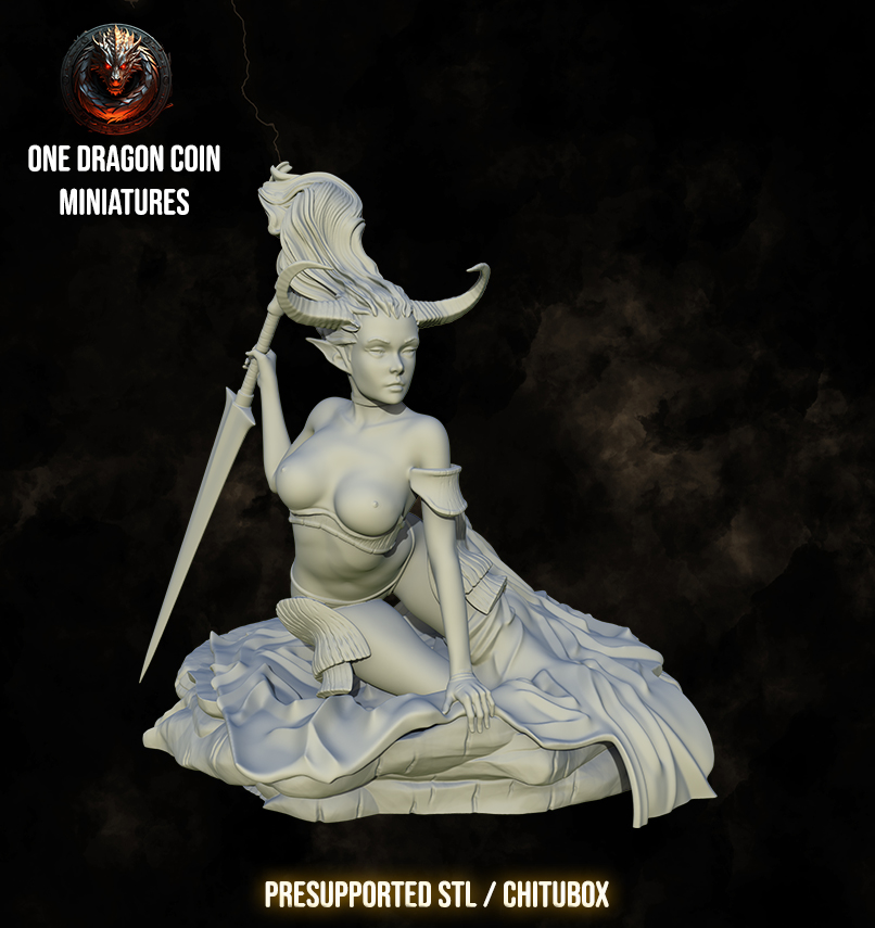 One Dragon Coin - Eveloria, Demon Princess -  75mm Pin Up/Figure/Model/Diorama