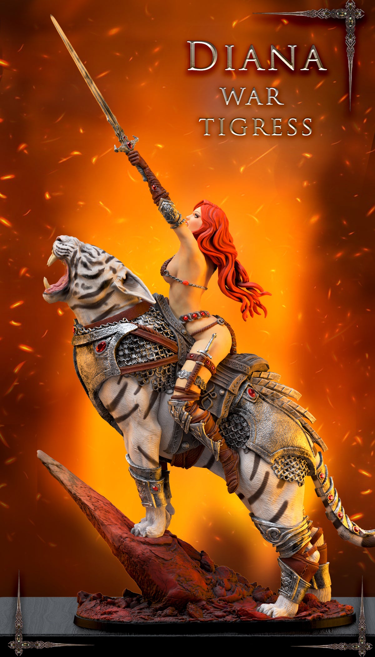 Printomancer - War Tigress: Diana - 1/12 200mm Pin Up/Figure/Model/Diorama