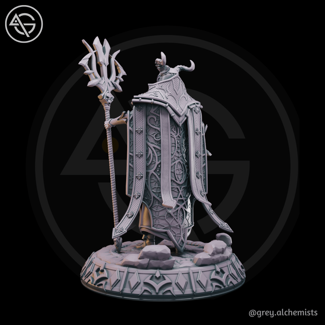 Grey Alchemists - Tiefling Warlock - 32mm/75mm DnD/Pathfinder/TTRPG Figure