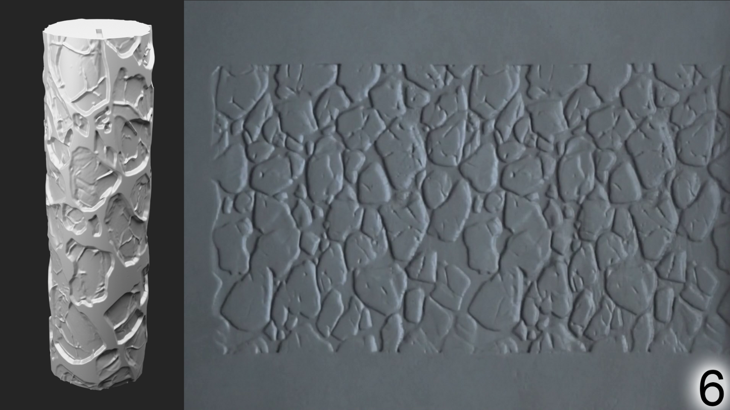 Jorrit - Texture Rollers #08 - Clay Roller for Scenery/TTRPG/Pottery Embossing