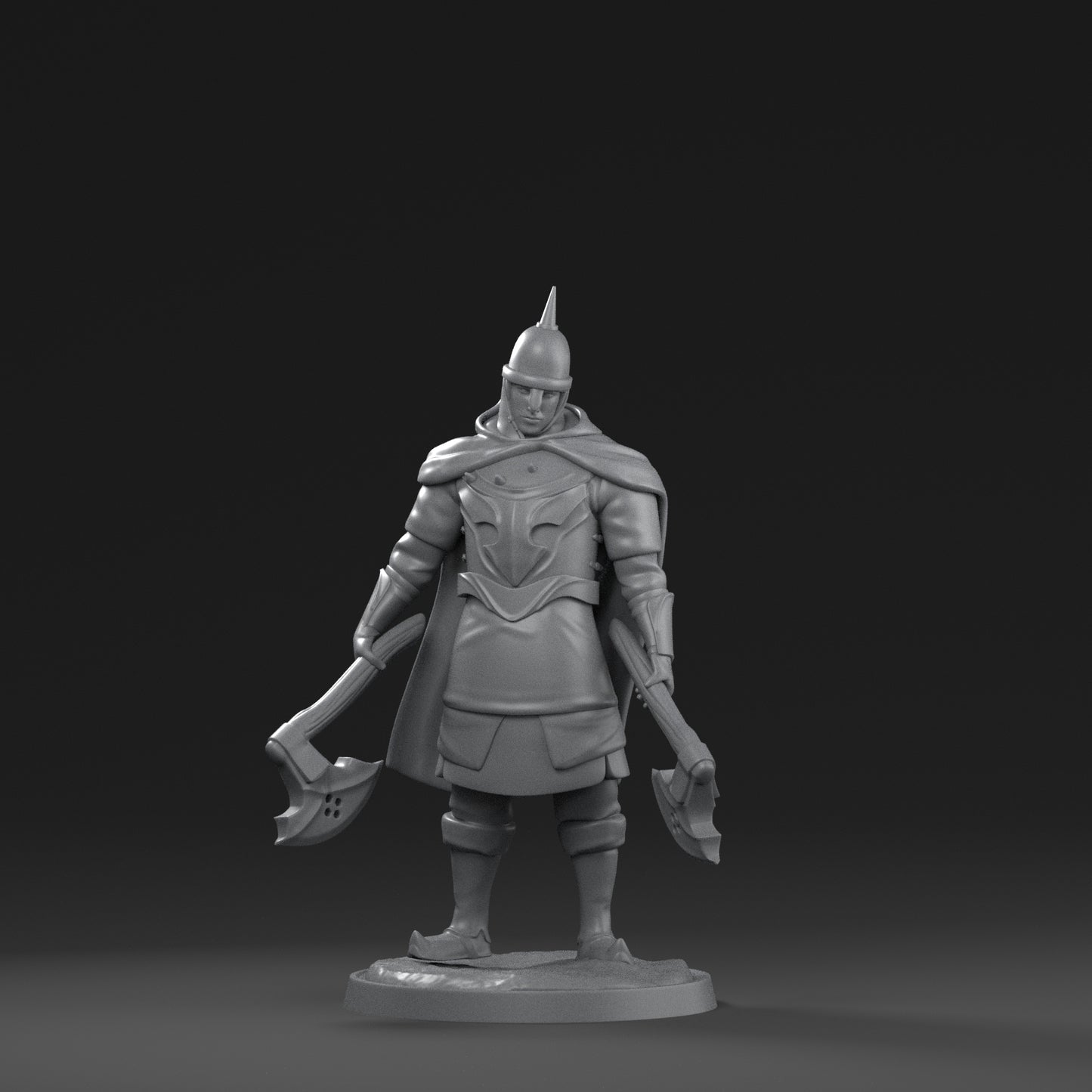 Dinoworld - Kingdoms #3 - Dual Axeman - DnD/Pathfinder/TTRPG Figure