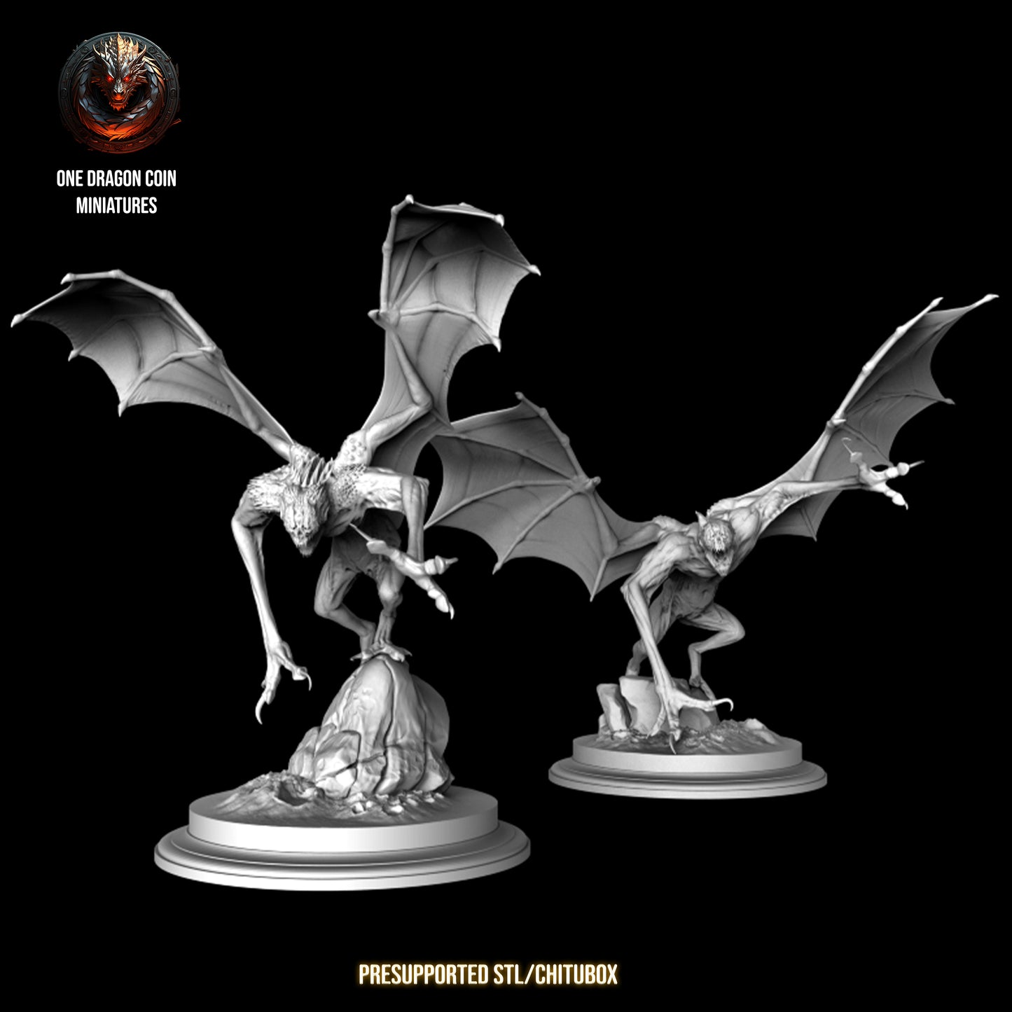 One Dragon Coin - Winged Hive Drone - DnD/TTRPG Figure/Miniature