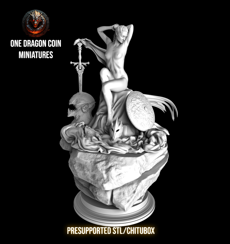 Lady Model - Beatrice, Paladin's Rest -  75mm Pin Up/Figure/Model/Diorama