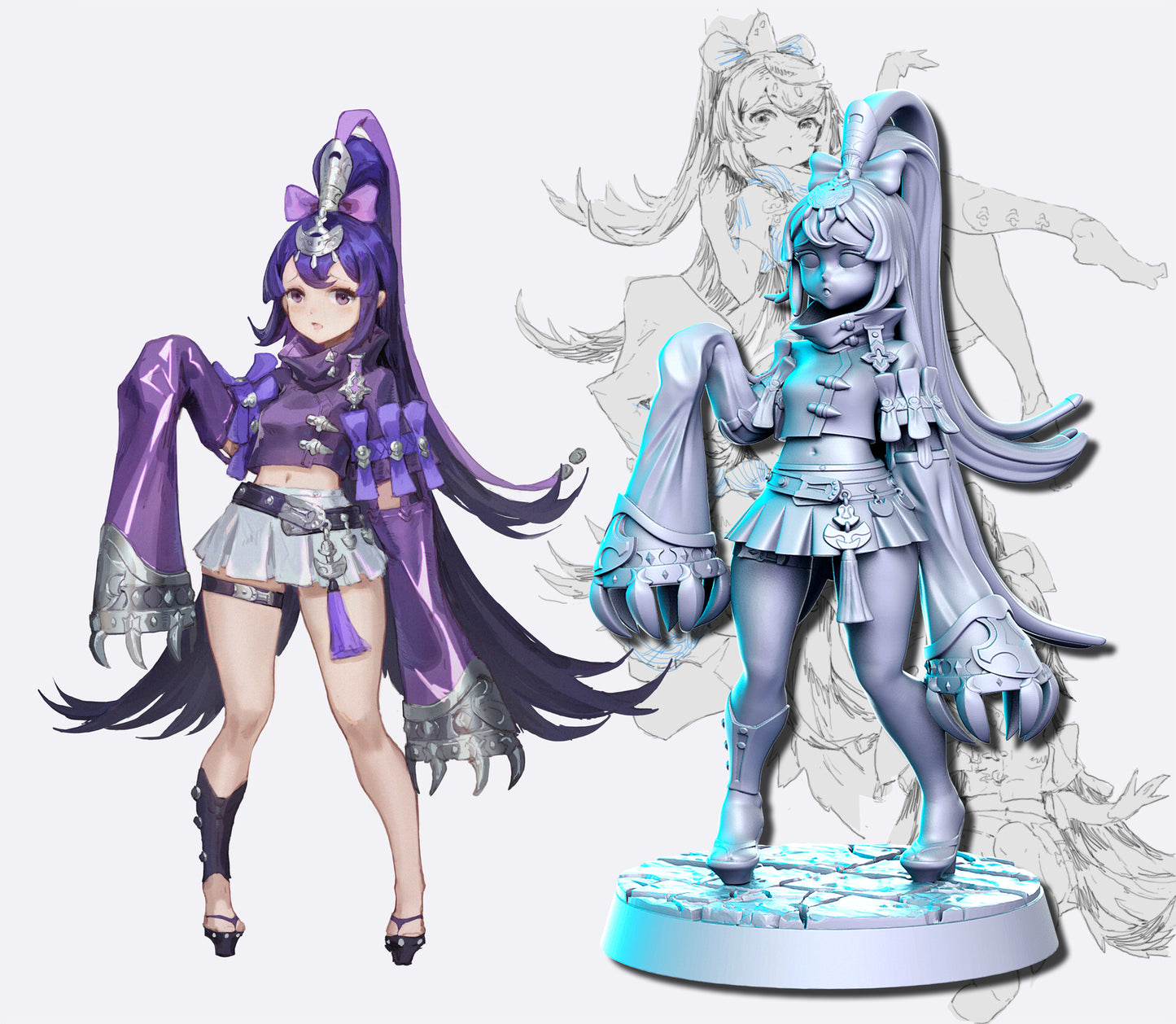 RN Estudio - Neokingdom #1 - Berserker Female - DnD/TTRPG Figure/Miniature