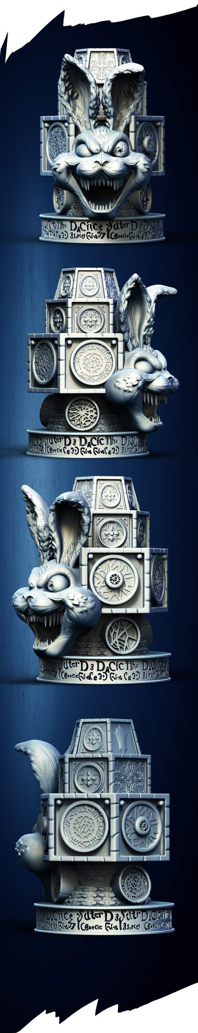 Slope3D - Bunny (Cyclops) Dice Tower - DnD/TTRPG/Roleplaying/Wargames