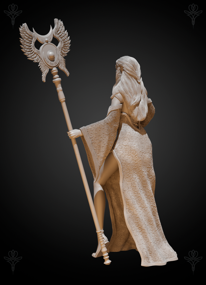 Acadia Studios - Tara Elven Queen - 32/75/100mm DnD/TTRPG Figure/Miniature - Helios3DPrinting
