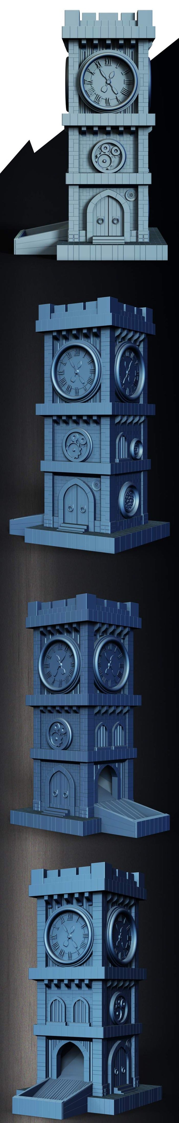 Slope3D - Clocktower (Maze) Dice Tower - DnD/TTRPG/Roleplaying/Wargames