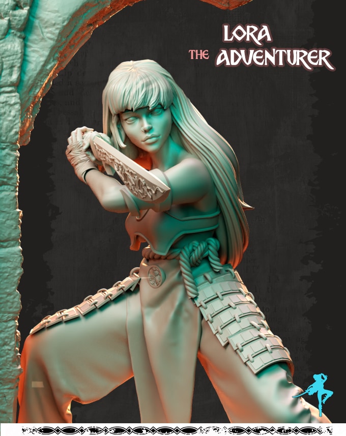 Nocturna - Lora, Adventurer - 32/75mm Pin Up/Figure/Model/Diorama