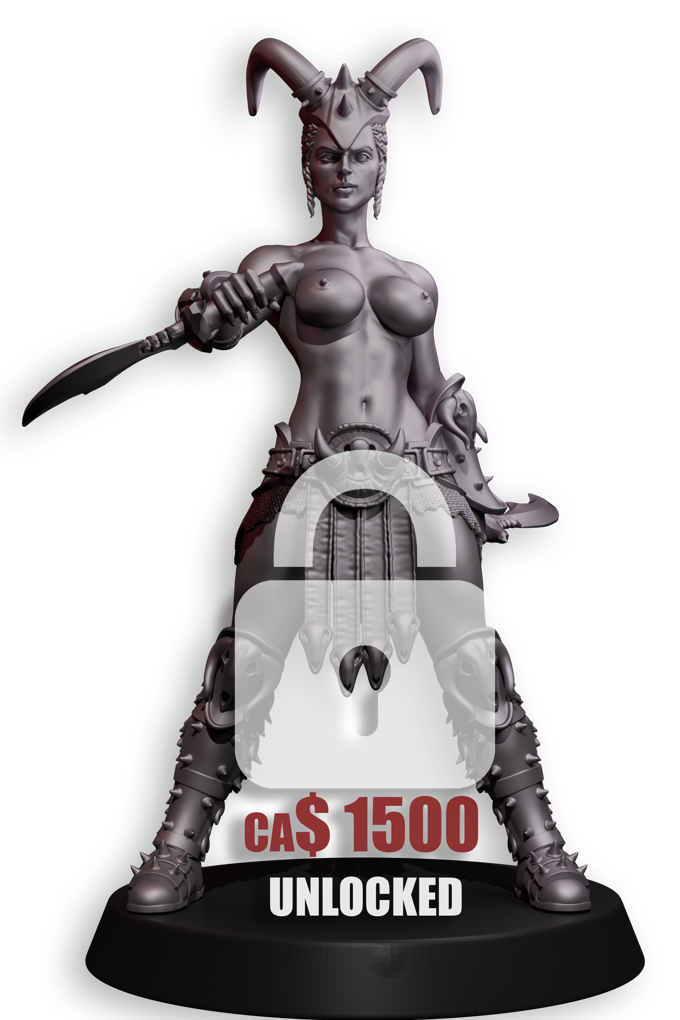 Lady Miniatures - Valka Skullcrusher #2 - 75mm Pin Up/Figure/Model/Diorama