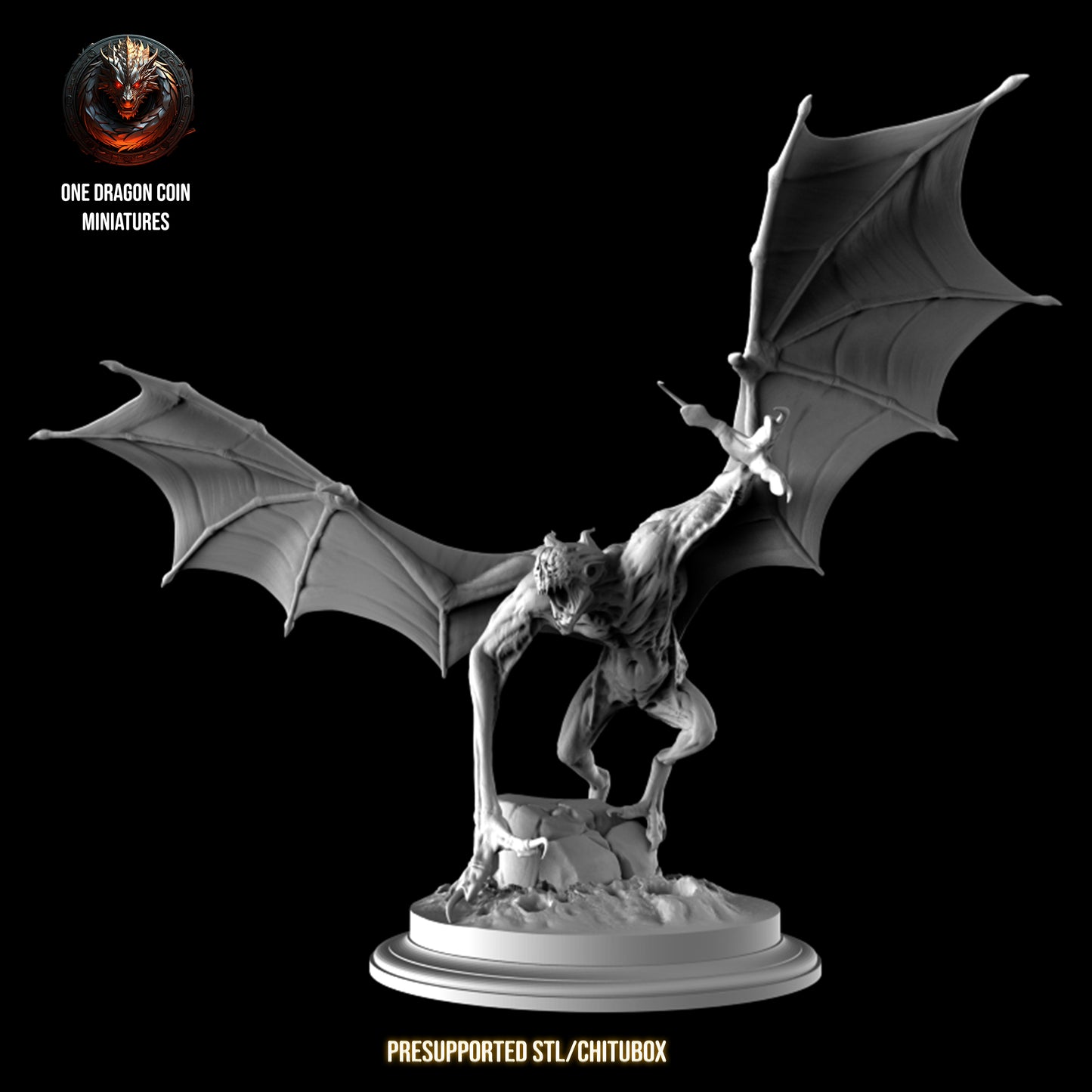 One Dragon Coin - Winged Hive Drone - DnD/TTRPG Figure/Miniature
