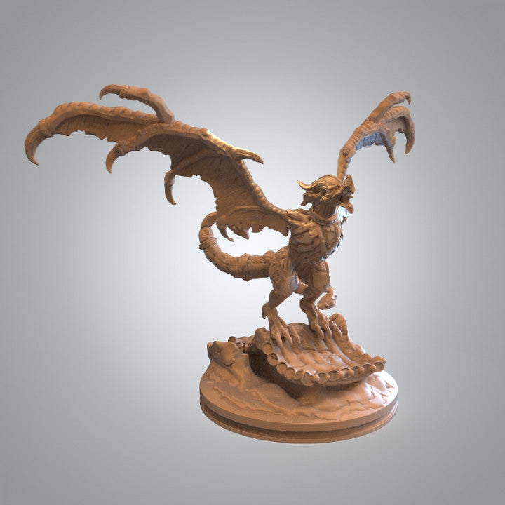Mojibake - Battle for Genbushan - Wyvern - DnD/TTRPG Figure/Miniature - Helios3DPrinting