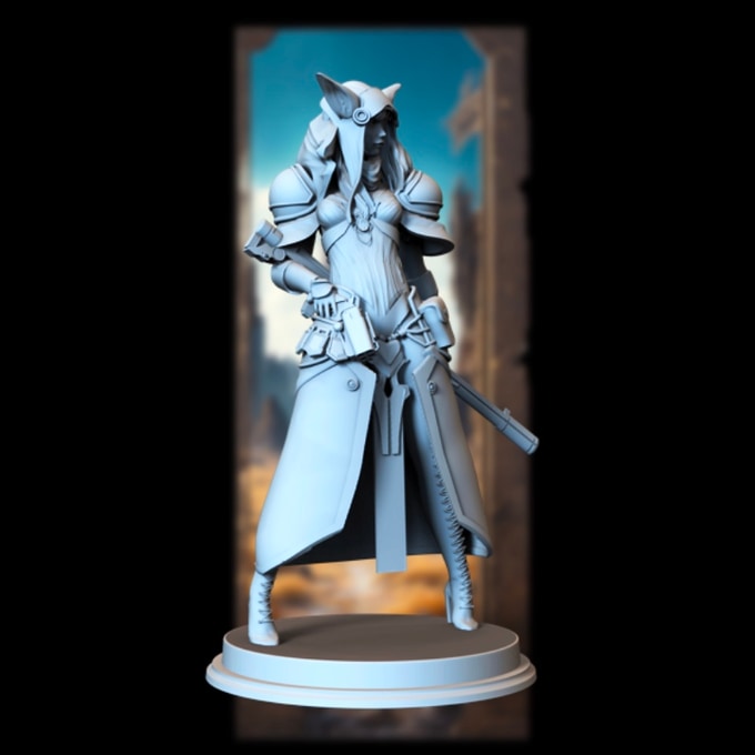 Broken Sword - Post Apocalyptic Elves - Lyra Dawnweaver - 75/100mmmm Pin Up/Figure/Model/Diorama