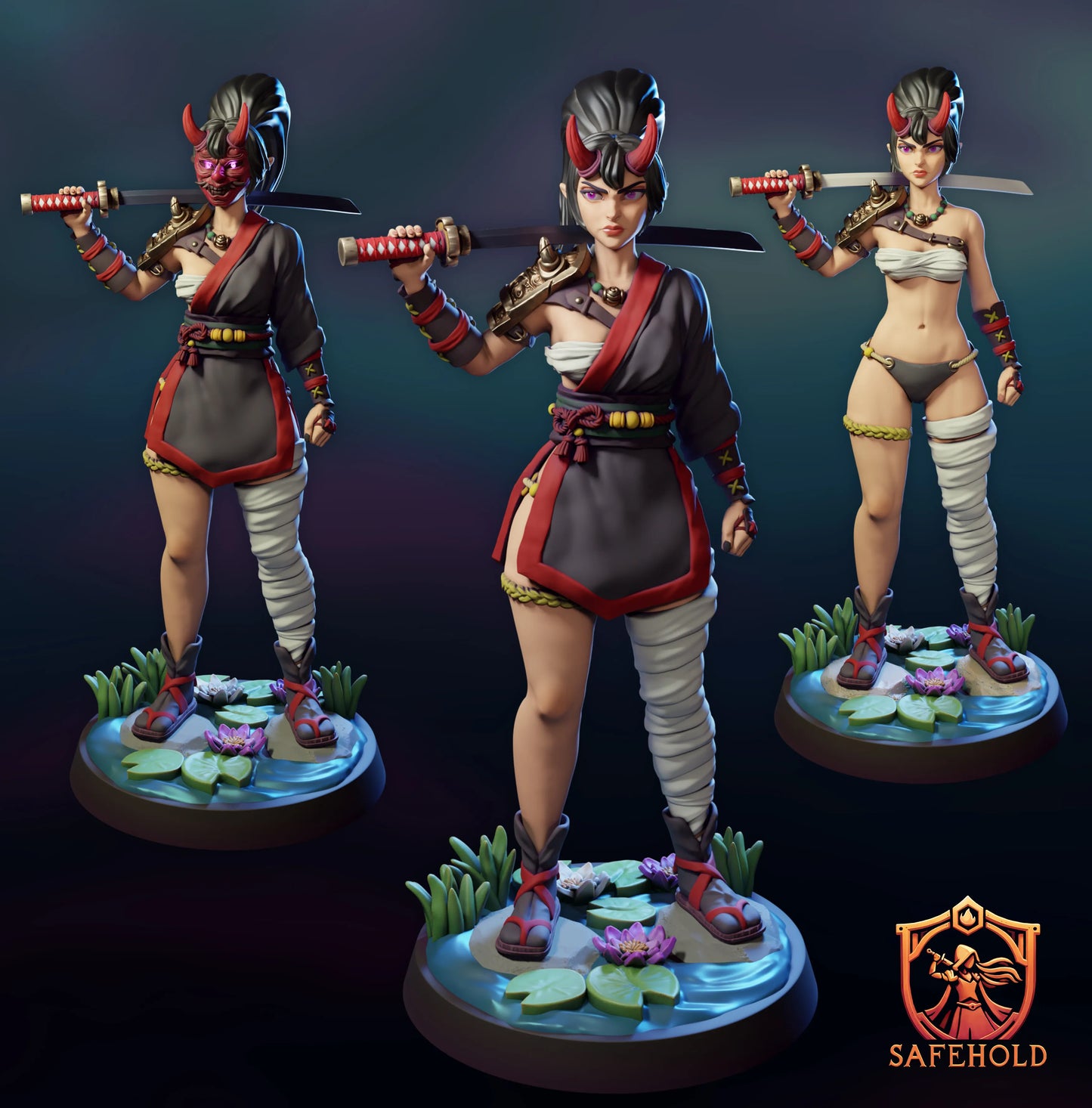 Safehold - Aya the Oni Girl - 75mm Pin Up/Figure/Model/Diorama
