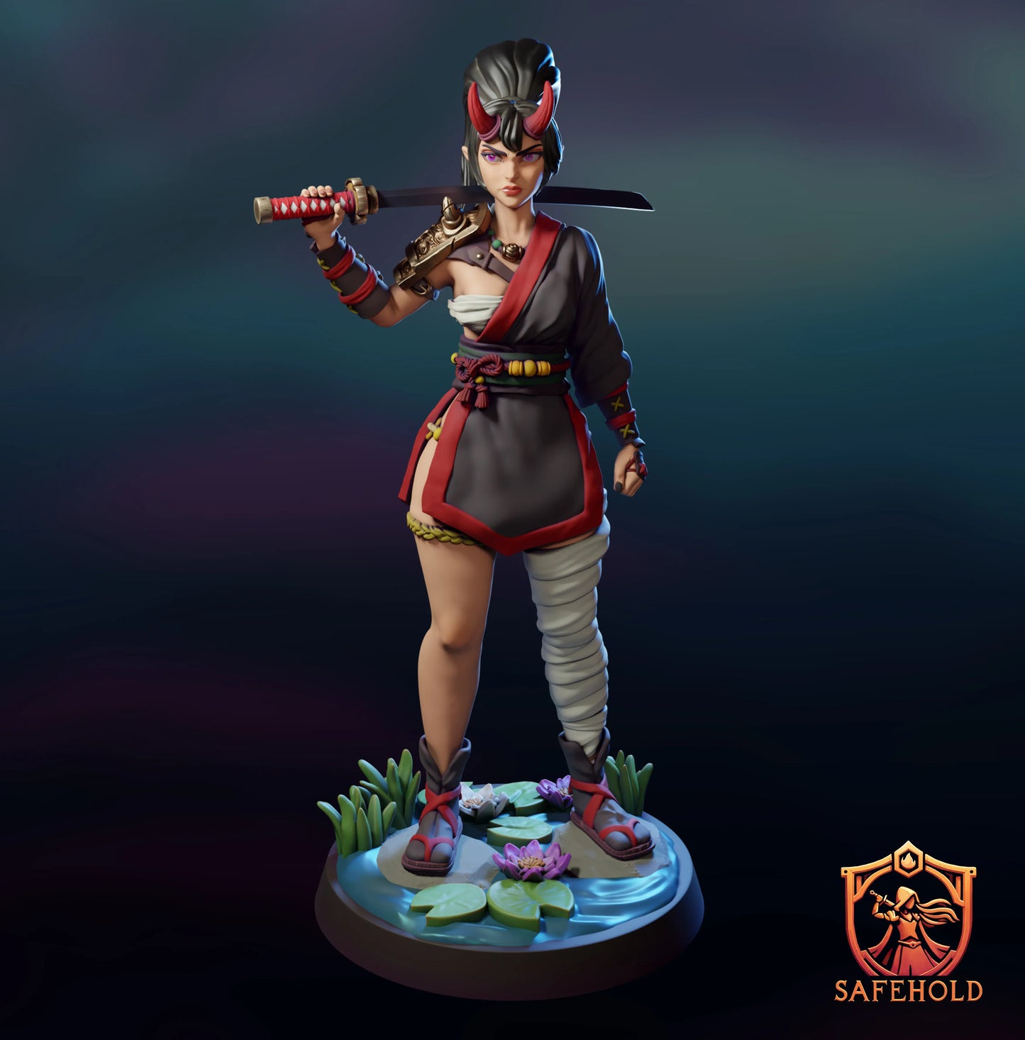 Safehold - Aya the Oni Girl - 75mm Pin Up/Figure/Model/Diorama