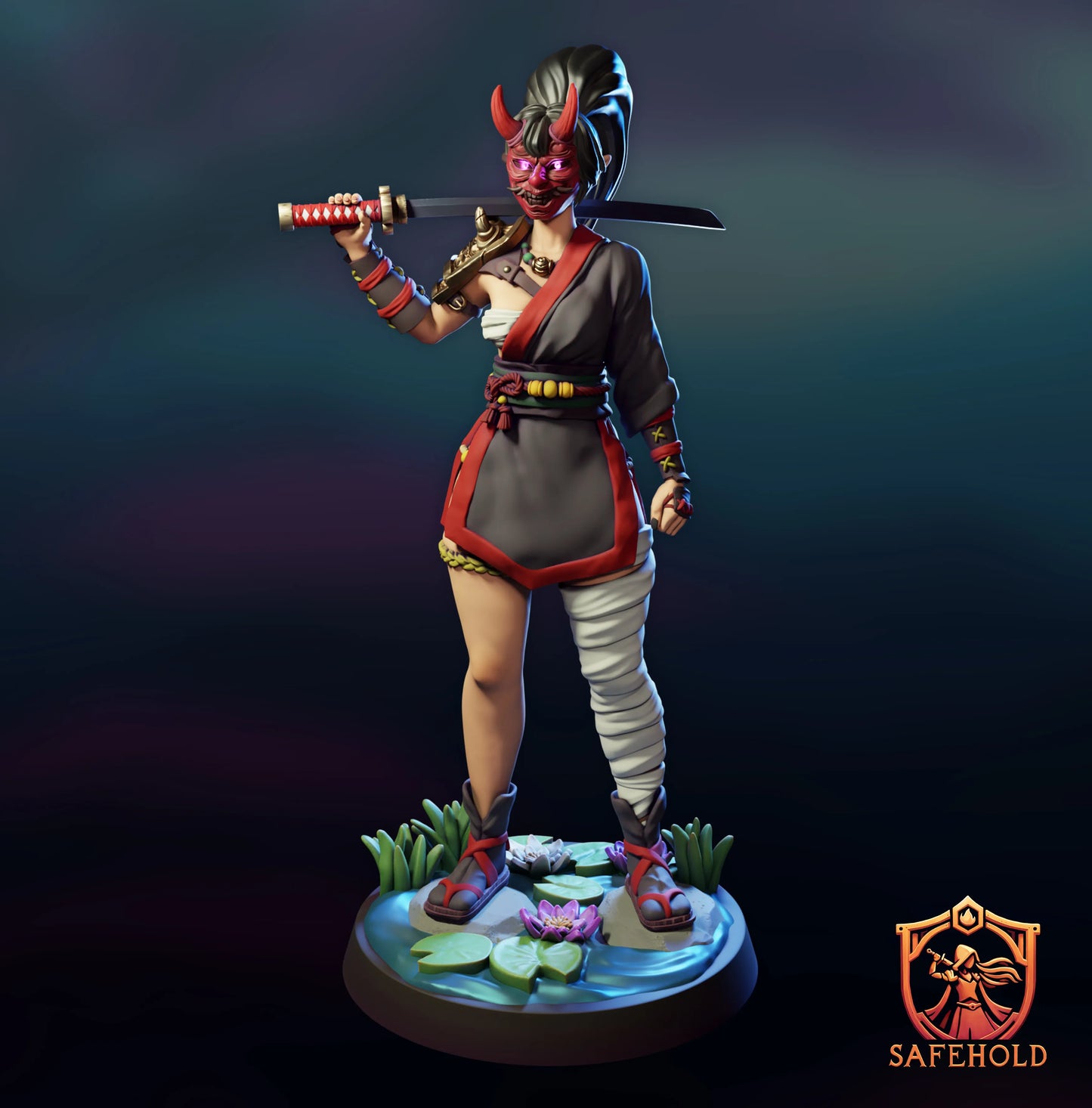 Safehold - Aya the Oni Girl - 75mm Pin Up/Figure/Model/Diorama