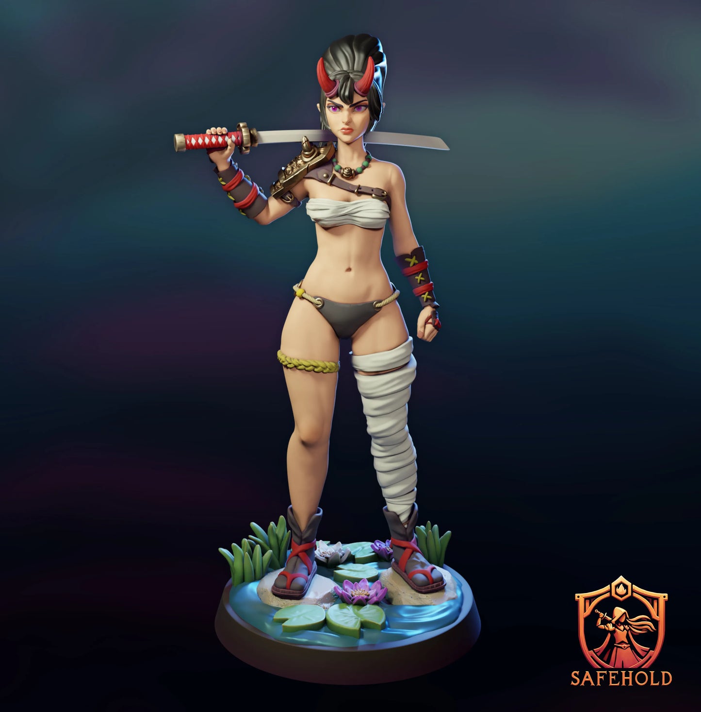 Safehold - Aya the Oni Girl - 75mm Pin Up/Figure/Model/Diorama