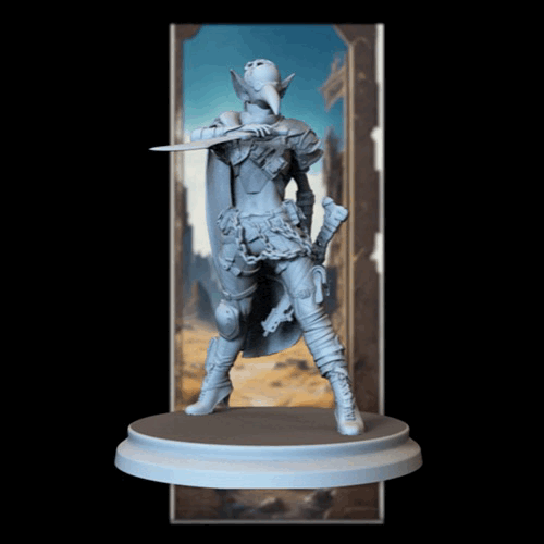 Broken Sword - Post Apocalyptic Elves - Kai Stormcaller - 75/100mm Pin Up/Figure/Model/Diorama