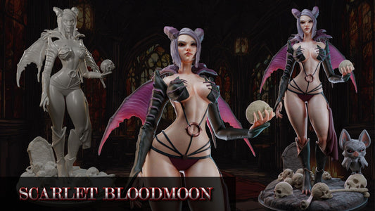 AMCM Studios - Scarlet Bloodmoon - 32/75mm Pin Up/Figure/Model/Diorama - Helios3DPrinting