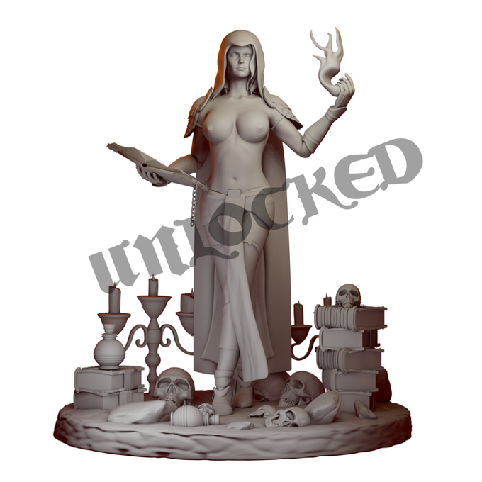 Dimi Mini - Dark Elf Sorcerer Alara Moonshadow - 32/75mm Pin Up/Figure/Model/Diorama