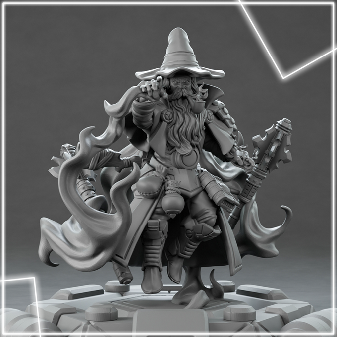 Brayan Nafarrate - Technomancer #1 - 3 Poses - DnD/TTRPG Figure/Miniature