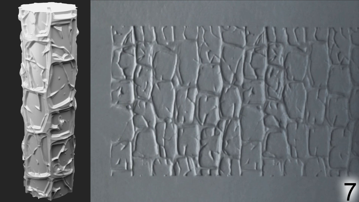 Jorrit - Texture Rollers #10 - Clay Roller for Scenery/TTRPG/Pottery Embossing