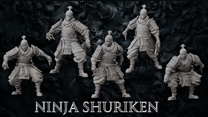 Forged Path - Tokugawa Ronin - Ninja Shuriken - DnD/Pathfinder/TTRPG Figure