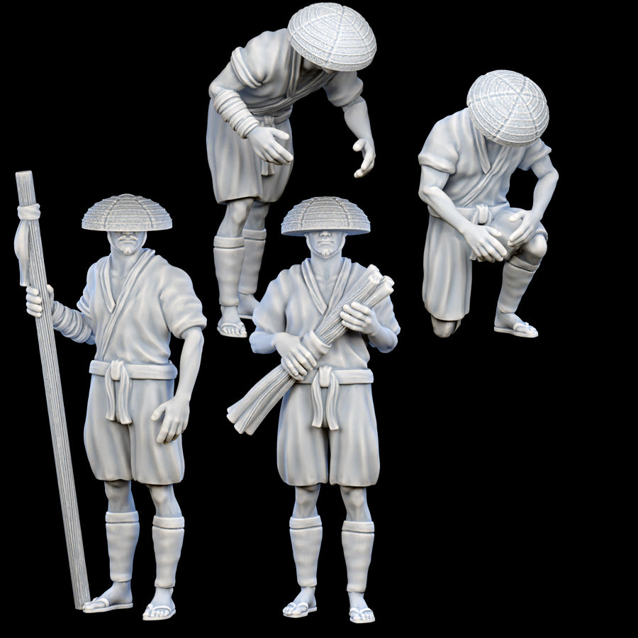 YourNeighborKnight - Bushido 3 - Straw Hat Farmer - DnD/TTRPG Figure/Miniature
