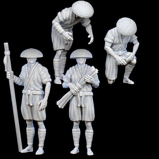 YourNeighborKnight - Bushido 3 - Straw Hat Farmer - DnD/TTRPG Figure/Miniature