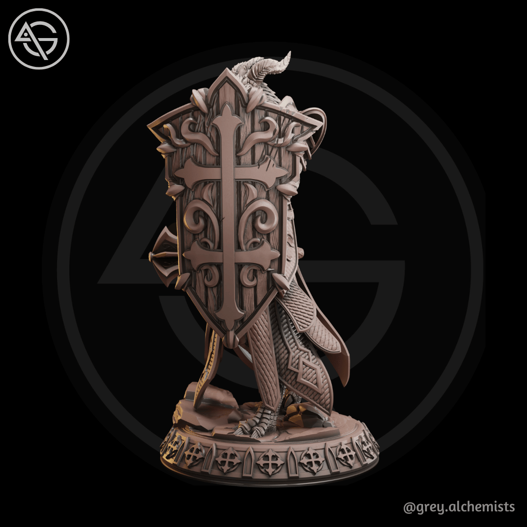 Grey Alchemists -  Dragonborn Paladin - 32mm/75mm DnD/Pathfinder/TTRPG Figure