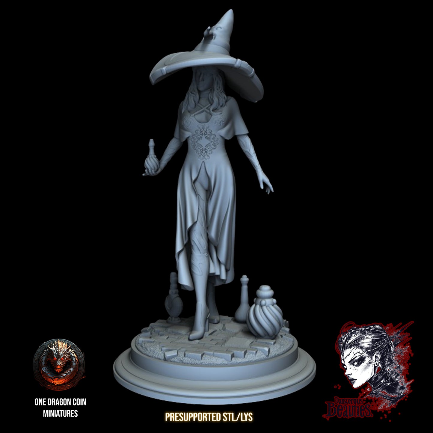 One Dragon Coin - Bellatry, Potion Master - DnD/TTRPG Figure/Miniature