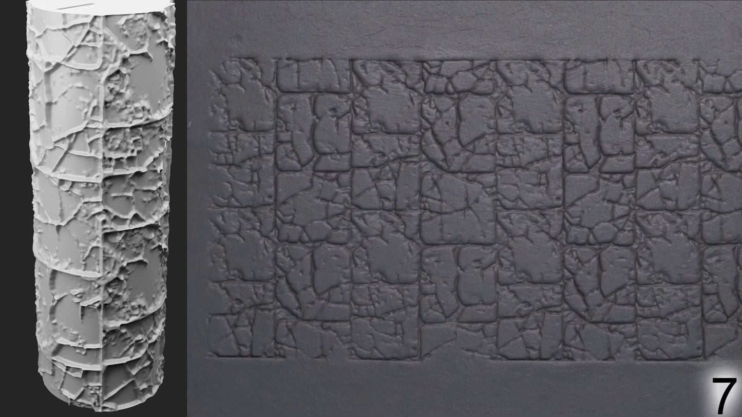 Jorrit - Texture Rollers #19 - Clay Roller for Scenery/TTRPG/Pottery Embossing